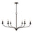 Capital Lighting Dolan 6 Light Chandelier, Black - 449961MB