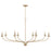 Capital Lighting Dolan 8 Light Chandelier, Brass - 449981MA