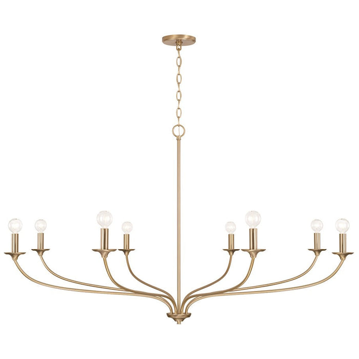 Capital Lighting Dolan 8 Light Chandelier, Brass - 449981MA