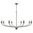 Capital Lighting Dolan 8 Light Chandelier, Black - 449981MB