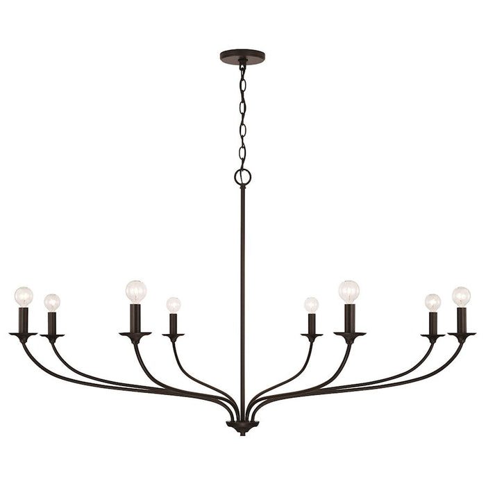 Capital Lighting Dolan 8 Light Chandelier, Black - 449981MB