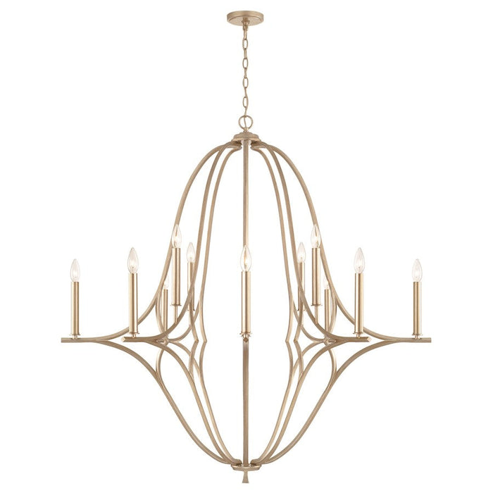 Capital Lighting Claire 12 Light Chandelier, Gold - 450001BS