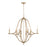 Capital Lighting Claire 6 Light Chandelier, Gold - 450061BS