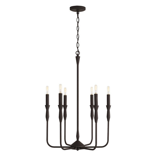 Capital Lighting Paloma Small 6 Light Chandelier, Black - 450361XK