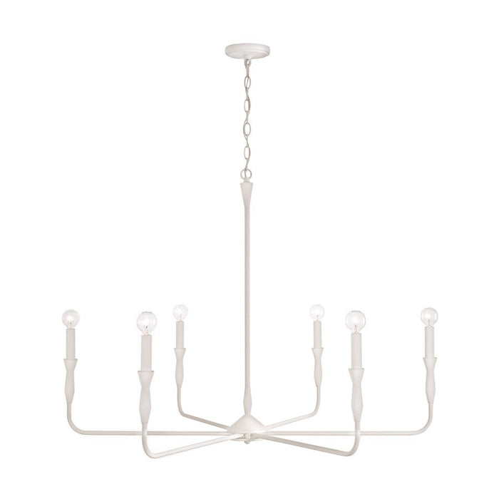 Capital Lighting Paloma Large 6 Light Chandelier, White - 450362XW