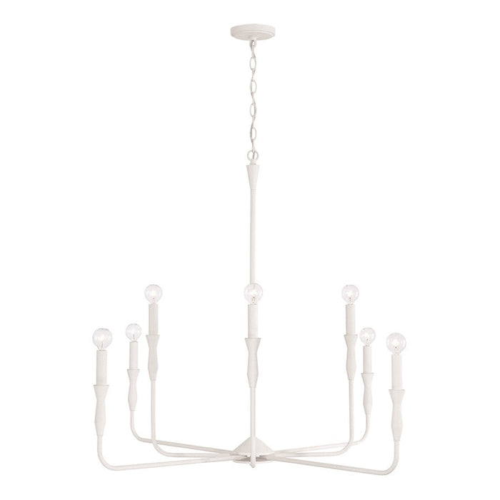 Capital Lighting Paloma 8 Light Chandelier, White - 450381XW