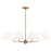 Capital Lighting Welsley 6 Light Chandelier, Brass/White - 450461AD