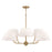 Capital Lighting Welsley 8 Light Chandelier, Brass/White - 450481AD