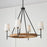 Capital Lighting Jonah Chandelier, Wood/Black/White Fabric