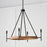 Capital Lighting Jonah Chandelier, Wood/Black/White Fabric