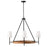 Capital Lighting Jonah Chandelier, Wood/Black/White Fabric