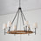 Capital Lighting Jonah Chandelier, Wood/Black/White Fabric