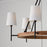 Capital Lighting Jonah Chandelier, Wood/Black/White Fabric