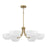 Capital Lighting Reece 6 Light Chandelier, Brass/White/White - 451461AW