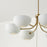 Capital Lighting Reece 6 Light Chandelier, Brass/White/White