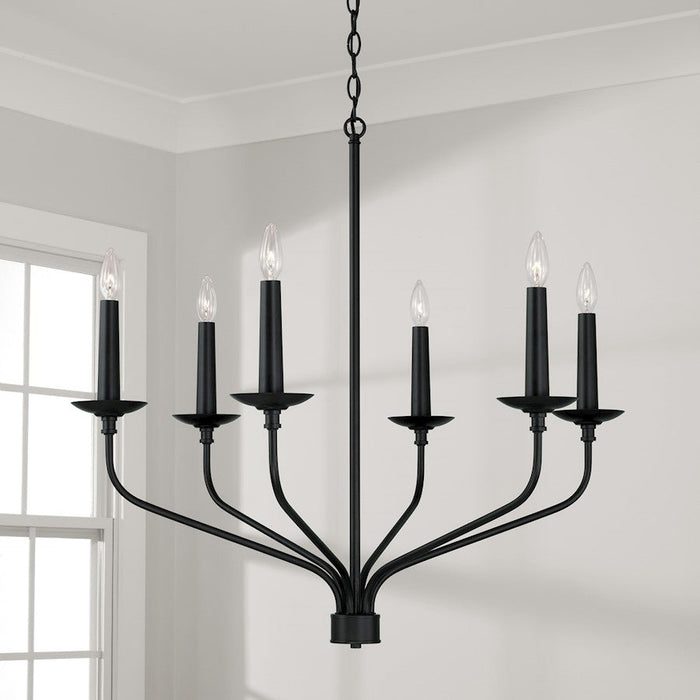 Capital Lighting Wilder 6 Light Chandelier, Black