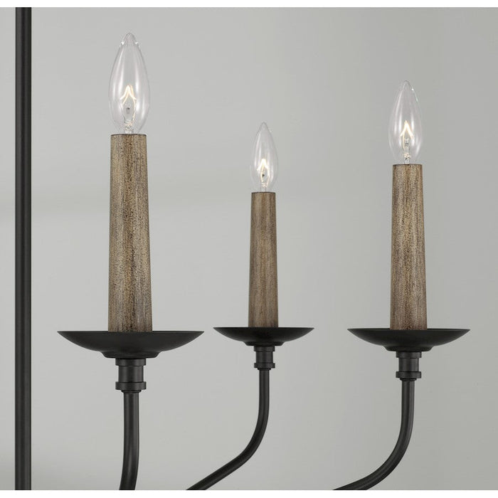 Capital Lighting Wilder 6 Light Chandelier, Black