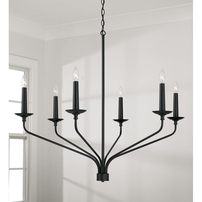 Capital Lighting Wilder 6 Light Chandelier, Black