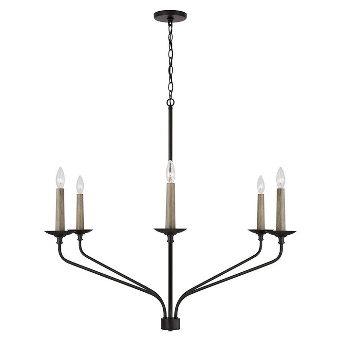 Capital Lighting Wilder 6 Light Chandelier, Black