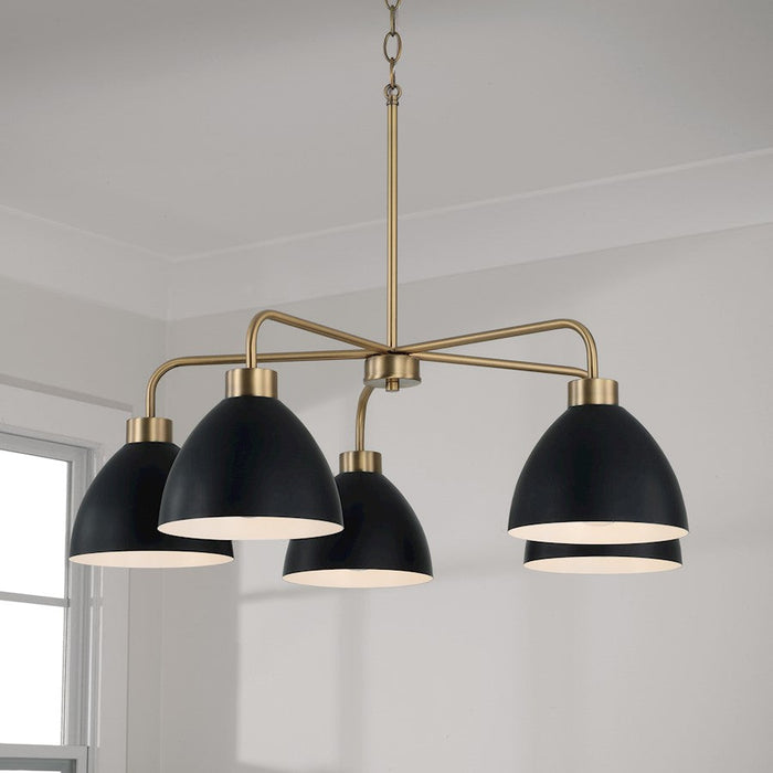 Homeplace Lighting Ross 5 Chandelier, Brass