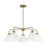 HomePlace Lighting Ross 5 Light Chandelier, Brass/White/White - 452051AW