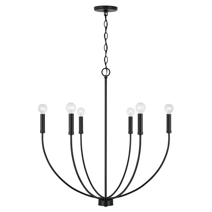 HomePlace Lighting Ansley 6 Light Chandelier, Black - 452161MB