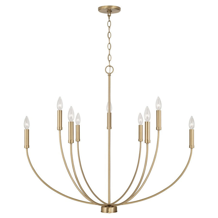 HomePlace Lighting Ansley 9 Light Chandelier, Brass - 452191AD