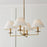 Capital Lighting Gilda Chandelier, Brass/White Fabric