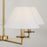 Capital Lighting Gilda Chandelier, Brass/White Fabric