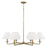 Capital Lighting Gilda 6 Chandelier, Brass/White Fabric - 452261AD