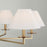 Capital Lighting Gilda Chandelier, Brass/White Fabric