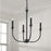 Capital Lighting Decklan Chandelier, Black Iron