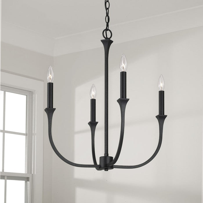 Capital Lighting Decklan Chandelier, Black Iron