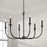 Capital Lighting Decklan Chandelier, Black Iron