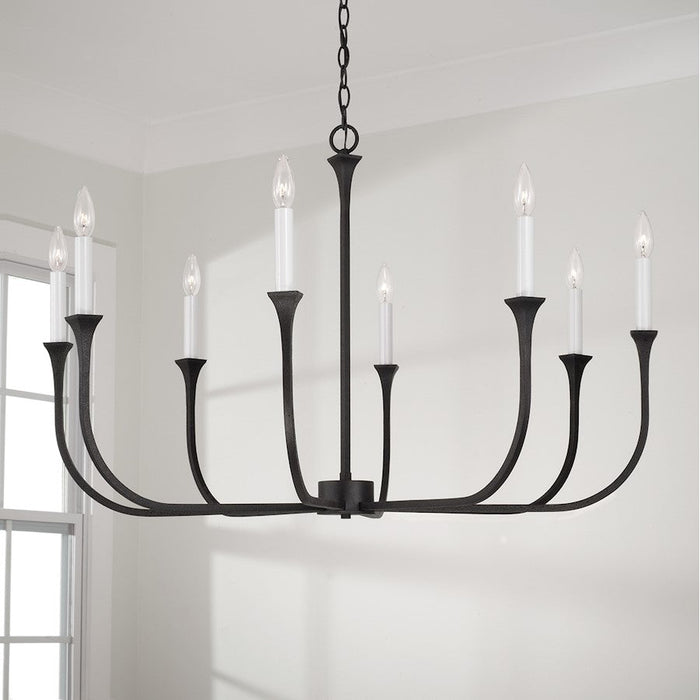 Capital Lighting Decklan Chandelier, Black Iron