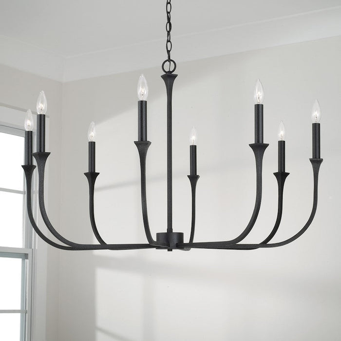 Capital Lighting Decklan Chandelier, Black Iron