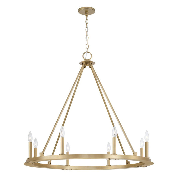 Capital Lighting Pearson 8 Light Chandelier, Brass - 4918AD