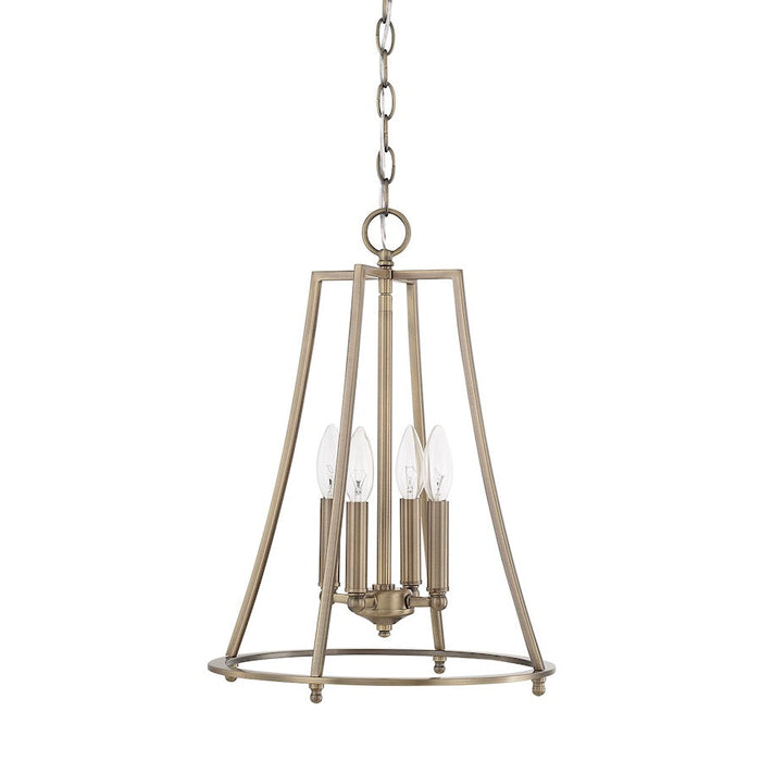 Capital Lighting Dawson 4 Light Small Foyer, Aged Brass - 519341AD