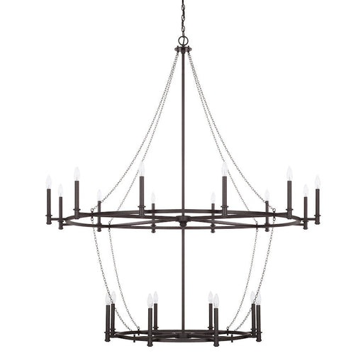 Capital Lighting Lancaster 20 Light Chandelier, Black Iron - 528702BI