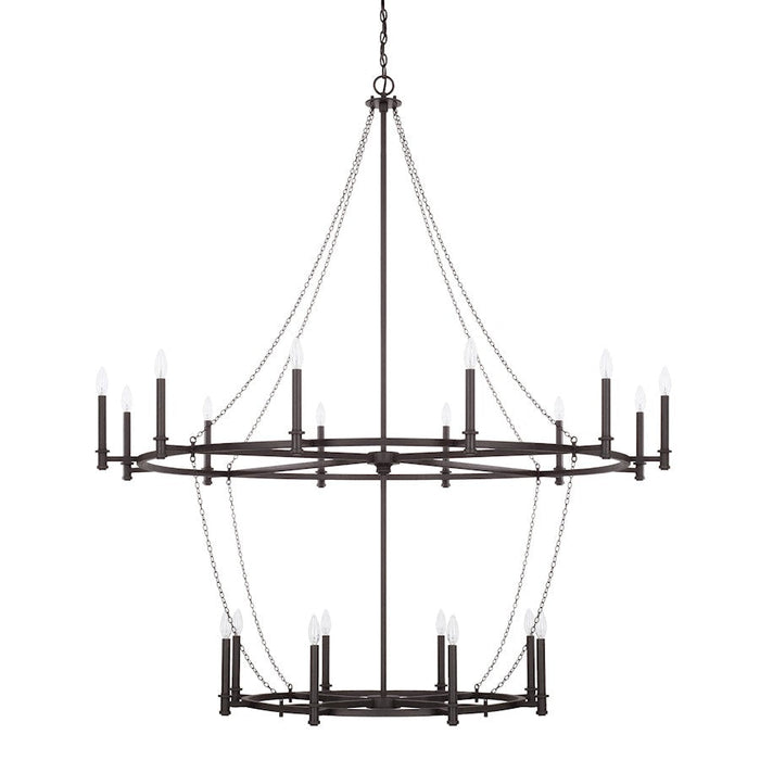 Capital Lighting Lancaster 20 Light Chandelier, Black Iron - 528702BI