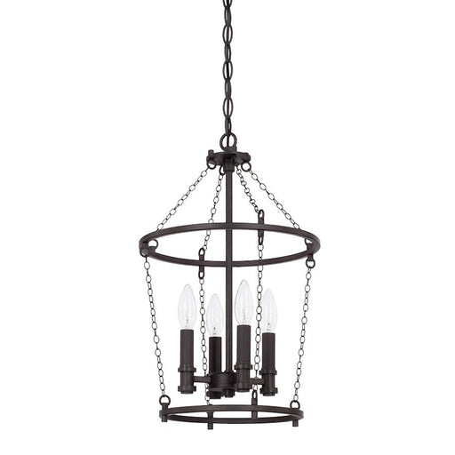 Capital Lighting Lancaster 4 Light Small Foyer, Black Iron - 528741BI