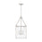 Capital Lighting 4-Light Pendant, Brushed Nickel/Clear Seeded - 532843BN