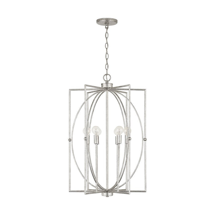 Capital Lighting Oran 6-Light Foyer, Antique Silver - 537961AS