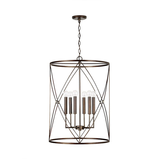 Capital Lighting Adrian 6-Light Foyer, Buffed Bronze - 538661FZ