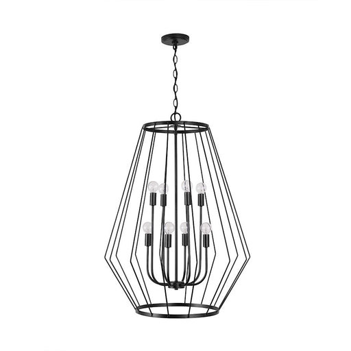 Capital Lighting Corey 8-Light Foyer, Matte Black - 538881MB