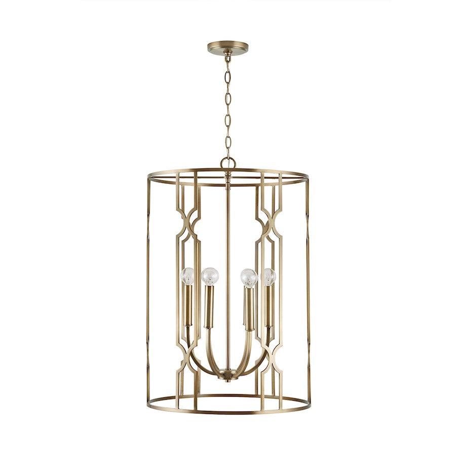 Capital Lighting Jordyn 6-Light Foyer, Aged Brass - 538961AD