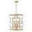 Capital Lighting Hala 4 Light Foyer, Bleached Natural Jute/Brass - 541041NL