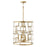 Capital Lighting Hala 4 Light Foyer, Bleached Natural Jute/Brass