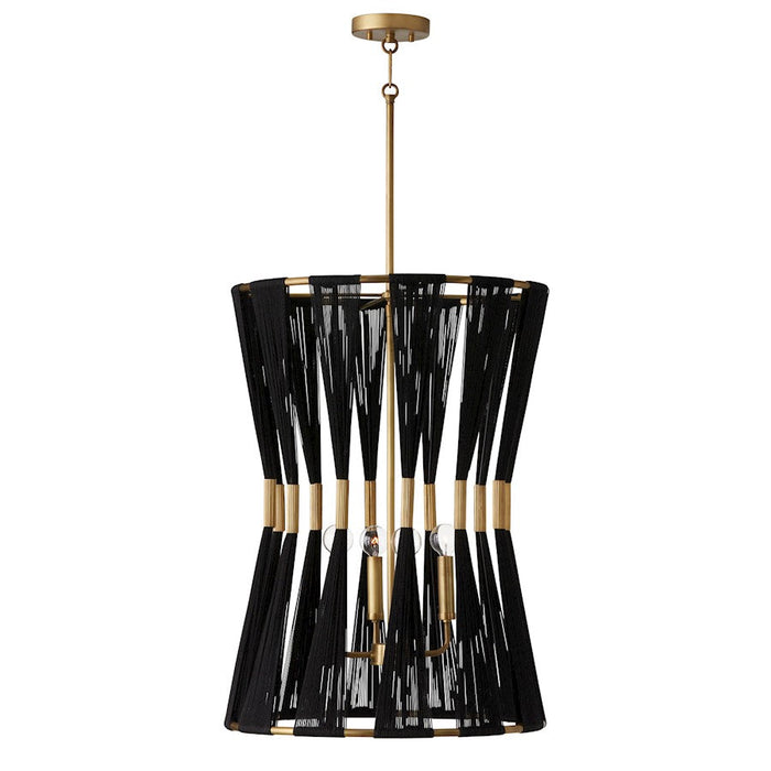 Capital Lighting Bianca 4 Light Foyer, Patinaed Brass