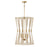 Capital Lighting Bianca 4 Light Foyer, Bleached Natural Rope/Brass - 541141NP